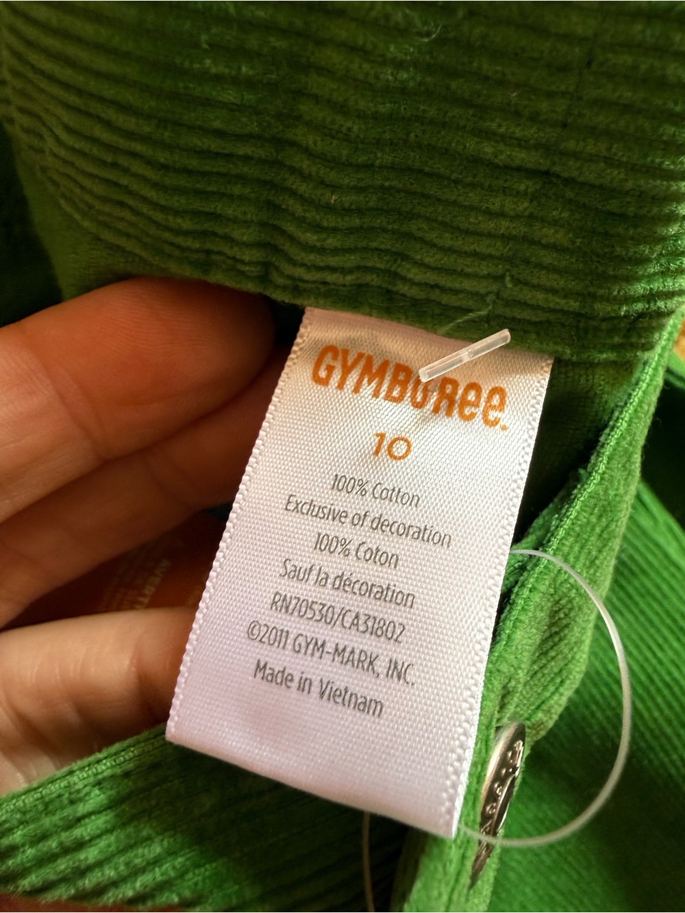 NWT Gymboree Bright Green Corduroy Flare Pants Girls - Picture 6 of 7